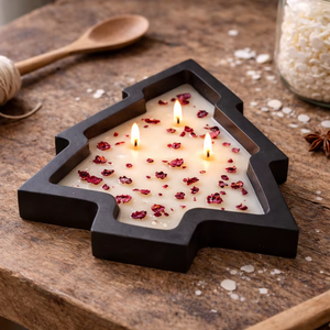 Cuenco de Madera de Mango Negro Antiguo, Hecho a Mano por Artesanos Indios, Personalizado para Rellenar con Cera, Decoración Navideña para el Hogar y Jardín - Product Image 5