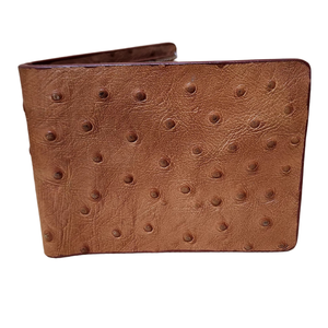Cacher le portefeuille pour hommes de haute qualité motif d'autruche en cuir de vache véritable de luxe - Product Image 2