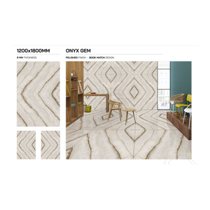 Dernière collection de carreaux de sol intérieurs en porcelaine émaillée 1800x1200mm pour villa décorative - Product Image 3