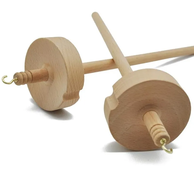Broche en bois filée, 1 pièce, broche rotative, outil de couture en bois, cadeau pour débutants