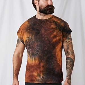 เสื้อยืดมัดย้อมสำหรับผู้ชายผ้าฝ้ายระบายอากาศออกแบบได้ตามต้องการสำหรับฤดูร้อนพร้อมบริการพิมพ์โลโก้ตามต้องการ - Product Image 6
