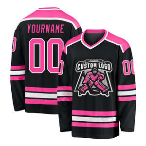 Nouveau design 2026 – Maillot de hockey sur glace multicolore pour homme, 100 % polyester, col montant, coupe oversize, ensemble uniforme d'équipe - Product Image 1