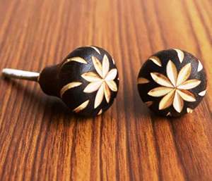 Boutons en bois Boutons d'armoire ronds 1 5 38mm Boutons en marbre naturels les plus vendus avec taille de forme de couleur personnalisée Fabriqué en Inde Article - Product Image 3