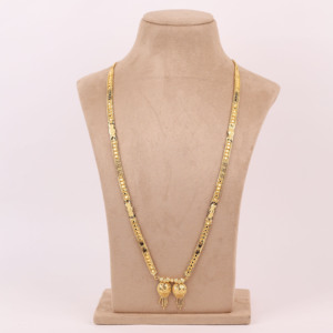 Mangalsutra plaqué or, saison de mariage, bijoux traditionnels, Mangalsutra pour femmes, cuivre et laiton, chapado en oro oro laminado - Product Image 1