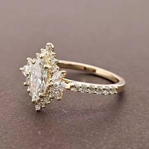 Luxury 18k Gold Pear Cut Lab Grown Diamond Wedding <b>Ring</b> VVS Quality Real Diamond Engagement <b>Ring</b> for Women - Product Image 5