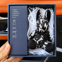 Nouveau diffuseur de parfum liquide créatif en forme de lapin pour grille d'aération de voiture, accessoires décoratifs pour voiture avec cordon et évaporation naturelle