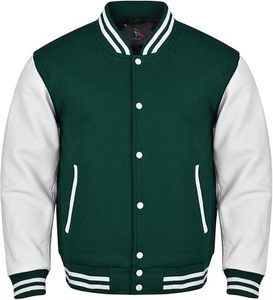 Meilleure vente Varsity Lettermen Baseball Jacket 100% laine corps et manches en cuir S-XL toutes les couleurs disponibles - Product Image 2