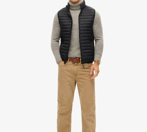 Gilet d'hiver pour homme, veste sans manches, gilet rembourré léger, chaud, décontracté, uniforme de travail, matelassé, coupe-vent, chauffe-corps - Product Image 3