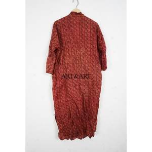 Kimono Largo de Verano para Mujer, Estilo Bohemio Vintage, de Satén y Seda con Parches, Elegante, de Talle Alto, Transpirable, Maxi, Suave - Product Image 5