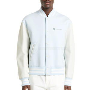 แจ็กเก็ตเลตเตอร์แมนสำหรับผู้ชาย, แจ็คเก็ตฤดูหนาวทำจากปากีสถานตกแต่งลวดลายถนนคอตั้งแห้งเร็วระบายอากาศได้ดีบริการ OEM - Product Image 1