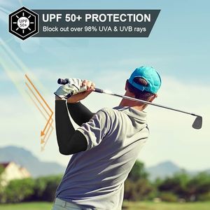 Manchons de bras en fibre de glace pour adultes, imprimés avec logo personnalisé, élastiques, respirants, protection solaire, pour activités sportives en extérieur - Product Image 2