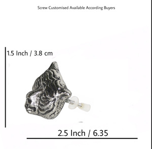 Venda quente Prata Antique Tiger <span class=keywords><strong>Antler</strong></span> <span class=keywords><strong>Drawer</strong></span> Cabinet Handle Puxa Cerâmica Ferro Fundido para Cozinha Quarto Wardrobe Dresser Hot - Product Image 3