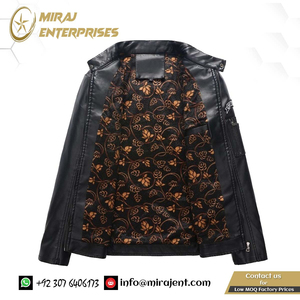 Chaqueta de Piel Sintética para Hombre, Abrigo Cálido de Moda para Motociclista, Chaqueta de Lana Negra, para Invierno y Otoño, Vintage - Product Image 4