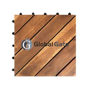 Tuiles à emboîtement en bois d'acacia naturel au design contemporain du fournisseur vietnamien Terrasse modulaire antidérapante pour balcon extérieur - Product Image 3