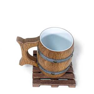 Taza de madera de diseño moderno de calidad superior Falak, Taza de cerámica Popular para té, café, vino, cerveza - Product Image 5