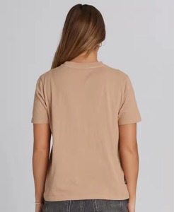 Camiseta de Manga Corta con Cuello Redondo de Algodón Grueso de Alta Calidad con Estampado Puff para Mujer - Product Image 2