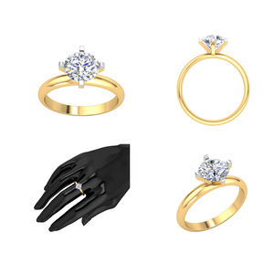 แหวนทอง14K ของผู้หญิงพร้อม1 CTS ห้องปฏิบัติการปลูกเทียบกับความชัดเจนเครื่องประดับเพชรสำหรับปลูก - Product Image 2