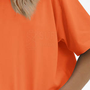 T-shirt décontracté pour femme, taille plus, surdimensionné, uni, confortable, respirant, 100% coton, personnalisable - Product Image 4