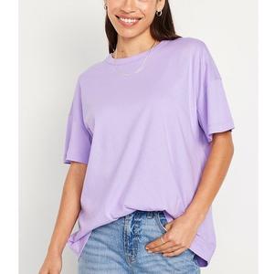 Camiseta Informal de Algodón Suave y Transpirable Personalizada al por Mayor, Camiseta Extra Grande para Mujer de Alta Calidad, Proveedor de Bangladés - Product Image 2
