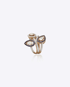 Luxury Bridal 9K Gold Diamond Polki <b>Ring</b> for Women Fine Jewelry Wedding Engagement Anniversary Celebration <b>Statement</b> <b>Ring</b> - Product Image 1