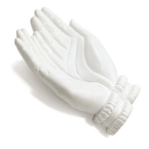 Cuenco de mármol blanco en forma de mano para decorar una mesa de comedor navideña Ideal para una exhibición de cuenco decorativa y festiva - Product Image 4