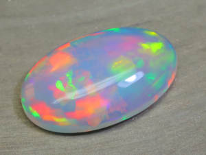 Precioso cabujón de ópalo etíope natural, sombra azul, arcoíris, forma ovalada llamativa, piedra preciosa de grado A.A.A - Product Image 6