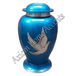 Sofisticada urna de cremación de aluminio con hermosos patrones hechos a mano Recuerdo conmemorativo de Axiom Home Accents - Product Image 5