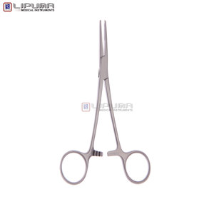 CUSHING Instrument de préhension des tissus de l'artère chirurgicale manuelle 5.5 pouces demi-embouts dentelés boîte de serrage hémostatique en acier inoxydable - Product Image 2