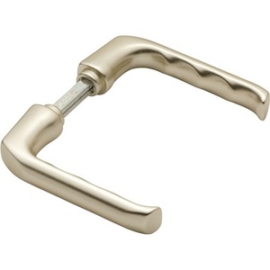Poignée de porte en aluminium F2 London 113, paire sans rosettes, axe carré HOPPE de 8 mm - Product Image 1
