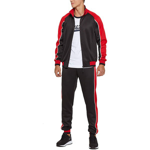 Wholesale Price Tracksuit For Men Cheap Rate Streetwear / OEM Service Color Block High Quality Tracksuit Set With Full Sleeves - Product Image 1