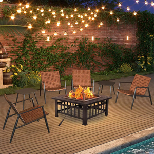 En çok satan Modern açık bahçe Villa su geçirmez ve güneş geçirmez Rattan açık masa ve sandalye seti - Product Image 6