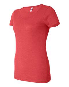 Nueva camiseta relajada Triblend para mujer, ideal para diseños de logotipos personalizados, camiseta transpirable, camiseta roja para mujer - Product Image 2