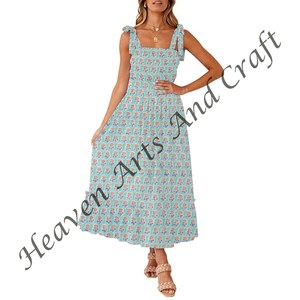 Femmes confortables bohème nouveau Design femmes voyages porter robe à bretelles Spaghetti Hippie Boho imprimé fleuri robe à bretelles Spaghetti - Product Image 3