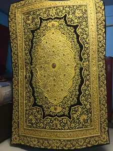 Tapis bijou au design moderne fait à la main Fil de Zari et pierres semi-précieuses pour la décoration intérieure Meilleur prix de l'Inde - Product Image 6