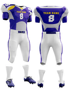 Custom Logo American Football Uniforms <b>Men</b> Tackle TWILL <b>Padded</b> Pant Sublimation Sportswear <b>Shirts</b> Number Manufactured AMERICAN - Product Image 3