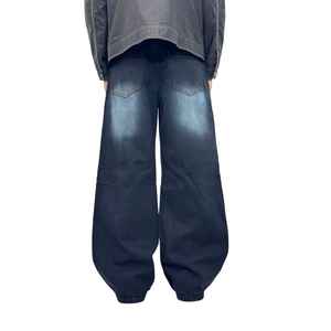 Pantalones Vaqueros de Trabajo Rectos Extra Grandes Personalizados de Alta Calidad, Ropa Urbana Vaquera, Jeans para Hombre, Ropa Urbana Vintage, Jeans de Pierna Ancha para Hombre - Product Image 6