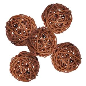 Earth Tone Rattan Wicker <b>Ornaments</b> for Warm Christmas Vibes - Product Image 3
