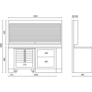BETA RSC55 Combinación de equipos de taller para almacenamiento de armarios de herramientas - Product Image 5