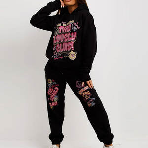 Ensemble de survêtement à manches longues avec capuche et pantalon pour femmes de style unique de meilleure qualité vente en ligne - Product Image 2