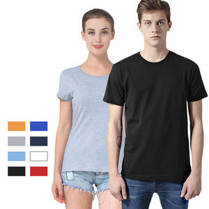 Venta al por mayor 190 Gsm 100% algodón 8 colores manga corta Oem logo personalizado liso en blanco hombres Unisex algodón camiseta para hombres - Product Image 1