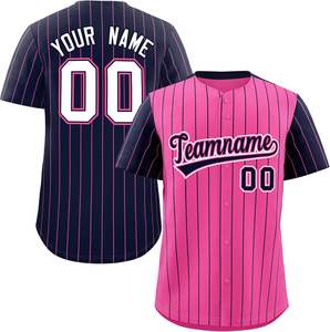 Maillot de softball brodé personnalisé chemise sublimée de baseball à boutons matériel sergé nom numéro maille équipe jeunesse séchage rapide - Product Image 1