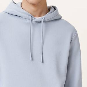 Sudadera con capucha de lana sólida de algodón 100% de peso pesado para hombre, cuello con capucha de corte Regular personalizable, temporada de invierno High Gsm - Product Image 3