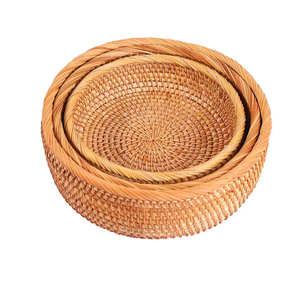 Bol en osier bol de service en rotin naturel fabriqué à la main-bol fait à la main et durable du Vietnam par Viet Fargimex - Product Image 2