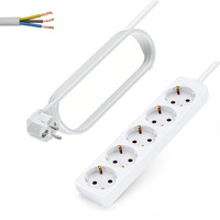 In China Hergestellter Mehrfachstecker mit Schalter 16A/250V 3680W 1,5/3/5m Länge Weiß Don Feliz