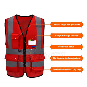 Gilet de sécurité réfléchissant de sécurité haute visibilité en gros avec poche fabriqué dans le meilleur matériau - Product Image 2