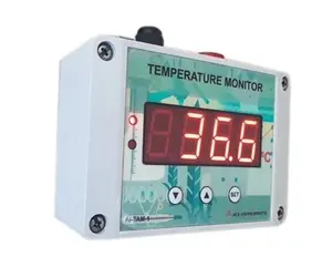 צג טמפרטורה סימן עם אזעקת זמזם עבור חדרי שרתים חיישן חיצוני rs 485 modbus