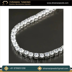 สร้อยคอเทนนิสเพชรแล็บโกรนแบบไร้รอยต่อ 3 มม. สไตล์เรียงแถว ประดับเพชรระยิบระยับ  แบบคลาสสิก ฮิปฮอป สำหรับงานหมั้น  ทองคำขาว 10K  สามารถปรับแต่งได้ - Product Image 4