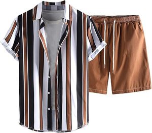 Conjuntos Hawaianos de 2 Piezas para Hombre, Camisa de Manga Corta con Botones y Pantalones Cortos, Trajes Deportivos de Playa - Product Image 5