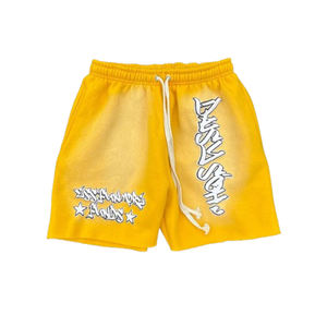 Custom Print Logo Acid Washed 100% Cotton Gym <b>Shorts</b> for <b>Men</b> Casual Elastic Waist Sun Faded French Terry Vintage Summer <b>Shorts</b> - Product Image 5