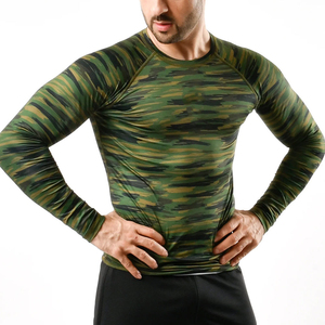 T-shirt de compression respirant pour hommes, haut pour le sport d'été, vêtements de course, vêtements de jogging, chemises de compression - Product Image 1